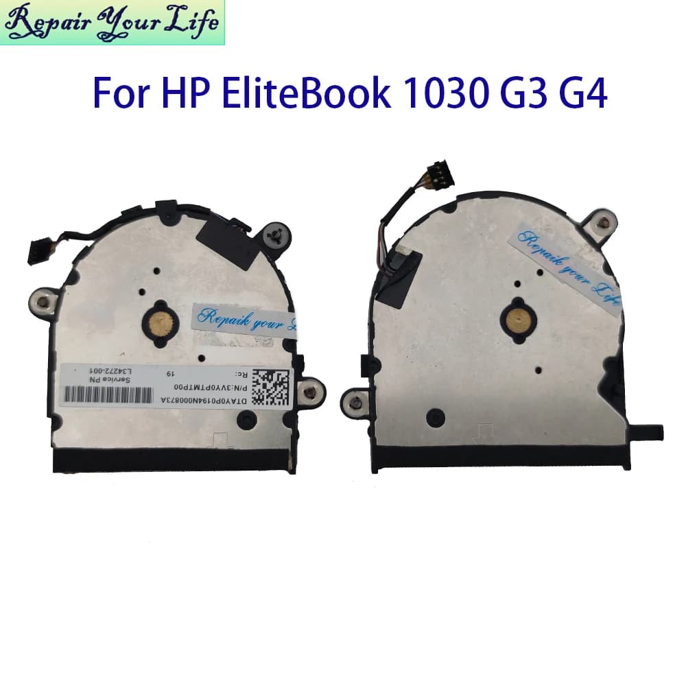 CPU del computer portatile GPU Ventola di raffreddamento per HP EliteBook X360 1030 G3 G4 HSN-Q10C Ventole di raffreddamento del notebook ND55C02-17G03 17G04 L34272 L31859-001