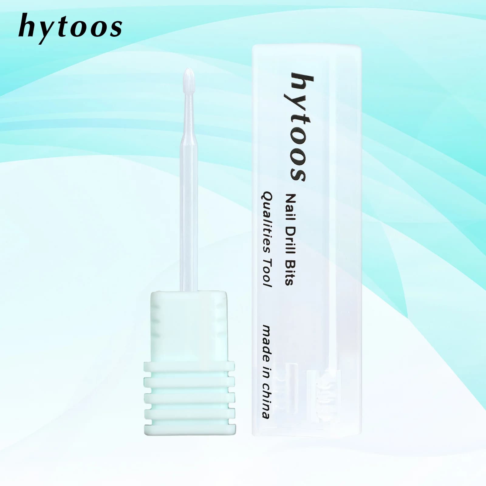 HYTOOS White Ceramic Cuticle Brake for Cleaning Dead Leather, Professional Manicure Tool, Nail Drill Tips