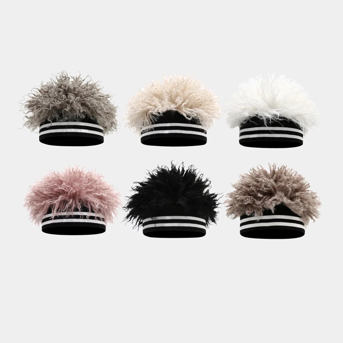 Big Hair Personalized Ball Fans Pullover Cap Autumn Winter Wig Knitted Landlord Hat Hip Hop Streetwear Men Women