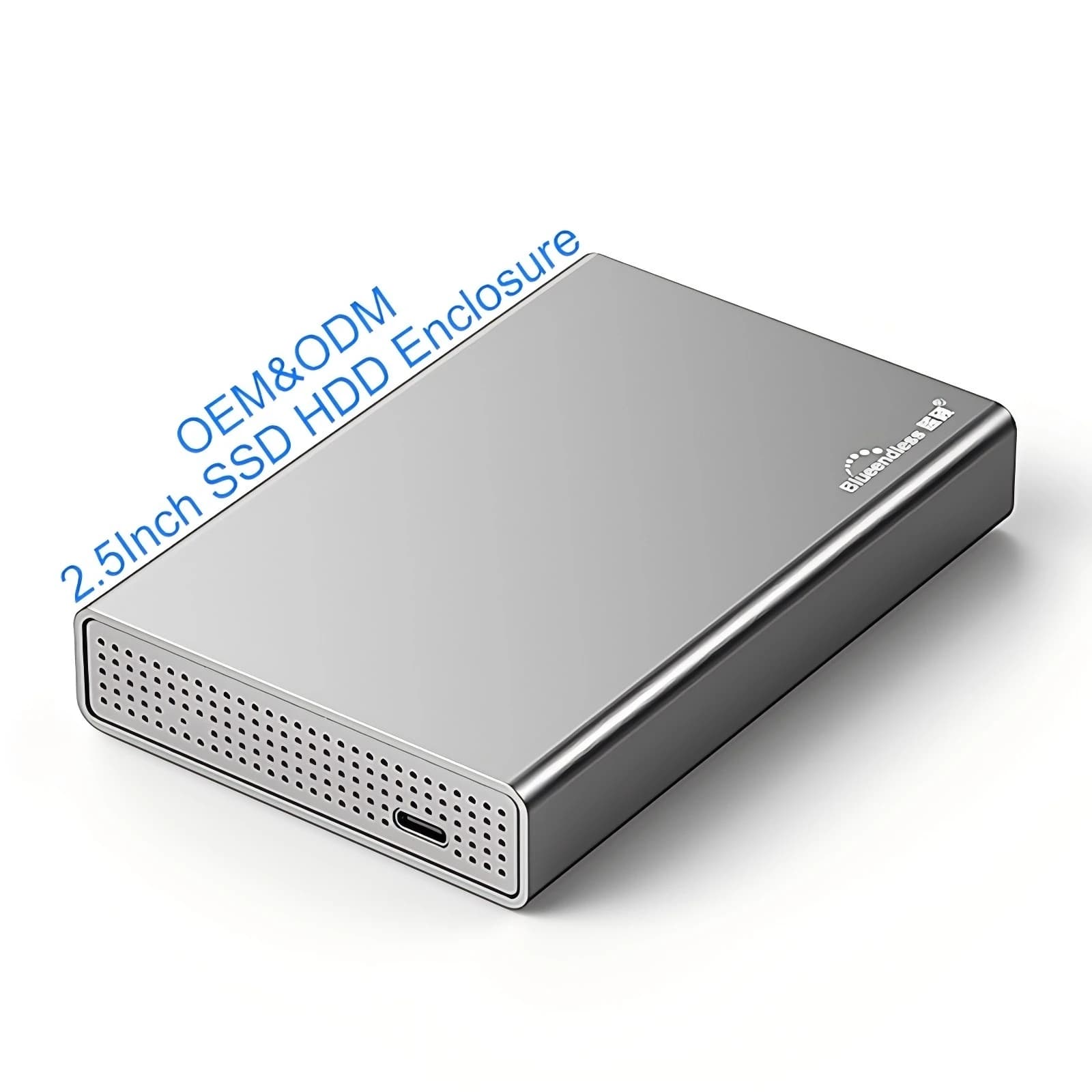 Custodia per HDD SATA esterna 2.5 USB-C Custodia per disco rigido esterno SSD HDD da 9,5 mm 15 mm da 2,5 pollici Custodia in alluminio