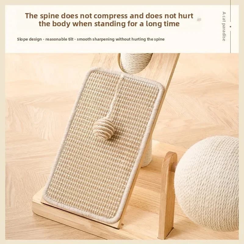 DSAsolid wood cat climbing frame tree integrated household does not occupy an area of sisal scratching column