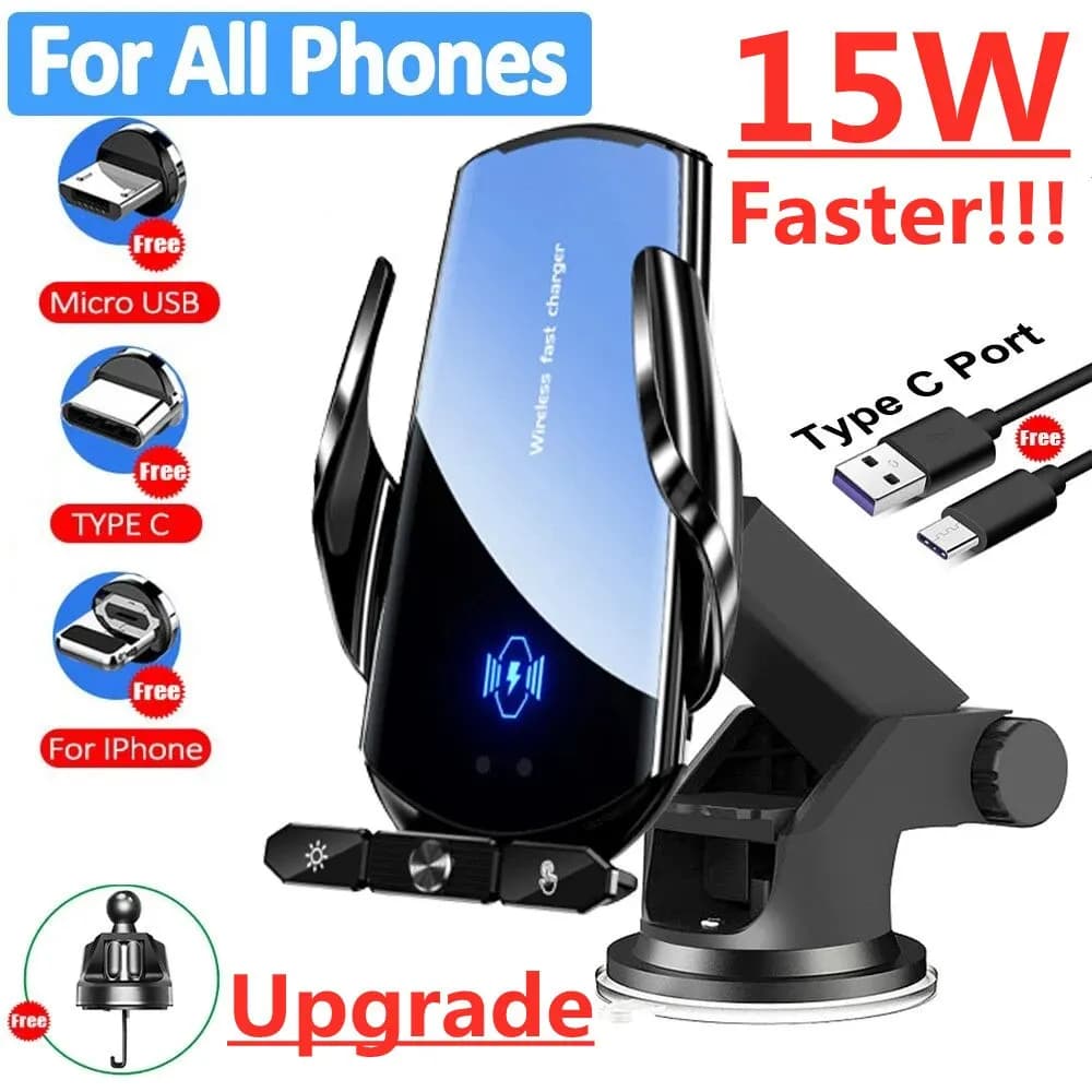 Wireless Car Charger Magnetic Fast Charging Station Air Holder Support for Car Phone for iPhone 15 14 13 12 Samsung Xiaomi