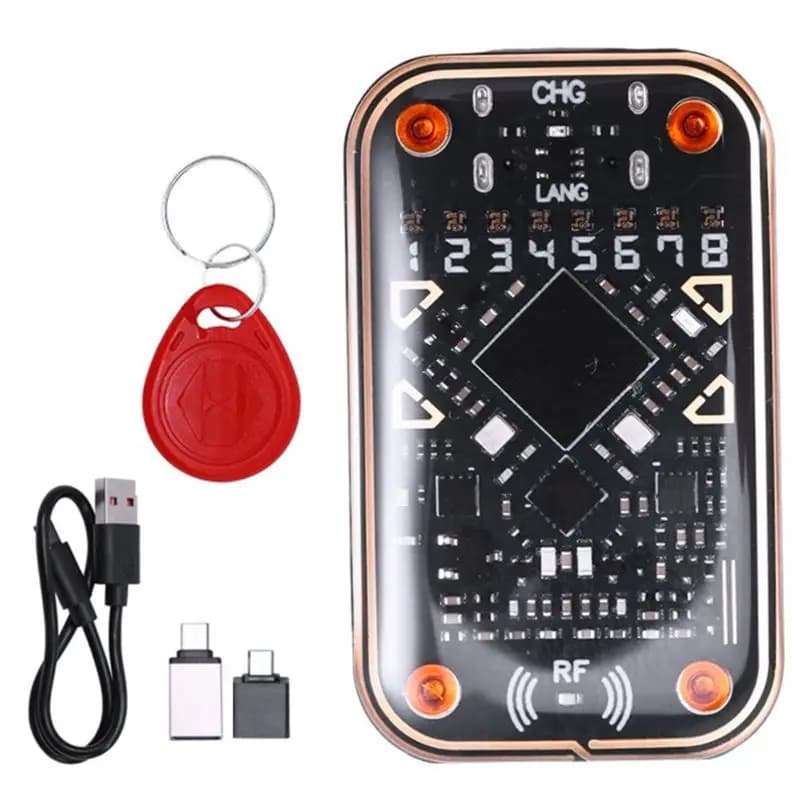 FEDI-Chameleon Ultra V2.0 Lettore di Chip RFID, Emulatore di Smart Card + Portachiavi 8268, Decodificatore di Carte 125Khz 13.56Mhz, Duplicatore NFC