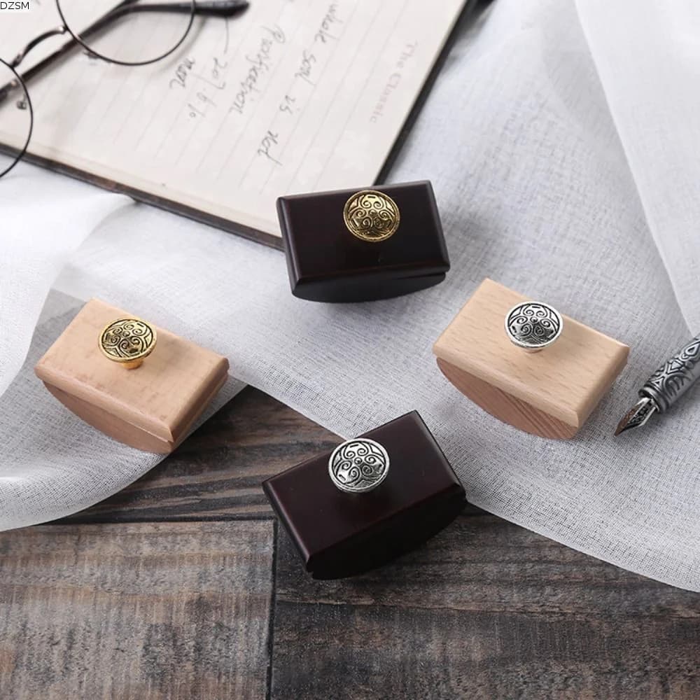 Creative Fountain Pen Excess Ink Absorber Calligraphy Quick Dry Rocker Blotter Writing Wooden Ink-Absorbent Tool office
