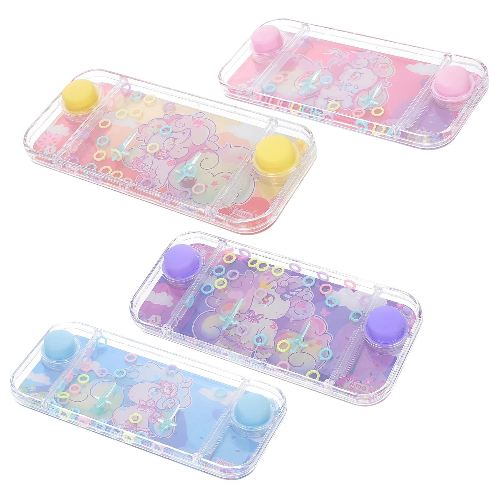 4 pezzi giocattolo ad anello d'acqua giochi da viaggio portatili giocattoli educativi per bambini gioco ad anello di lancio in plastica per bambini che imparano Montessori