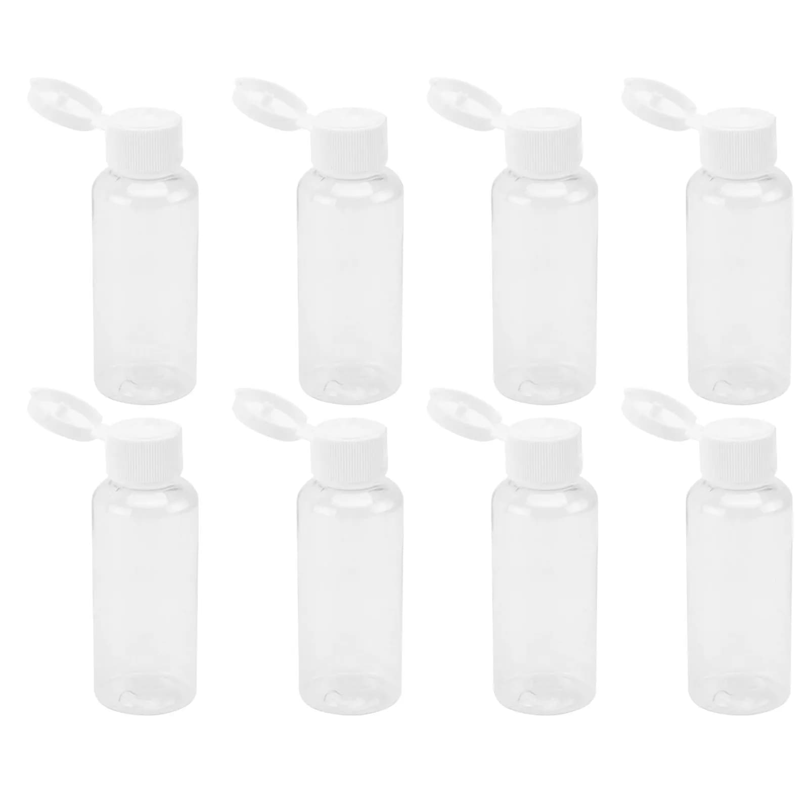 15 contenitori da viaggio da 50 ml, a prova di perdite, con tappo a pressione, per shampoo, lozioni, sieri, cosmetici, creme per il viso, gel, alimenti e oli.