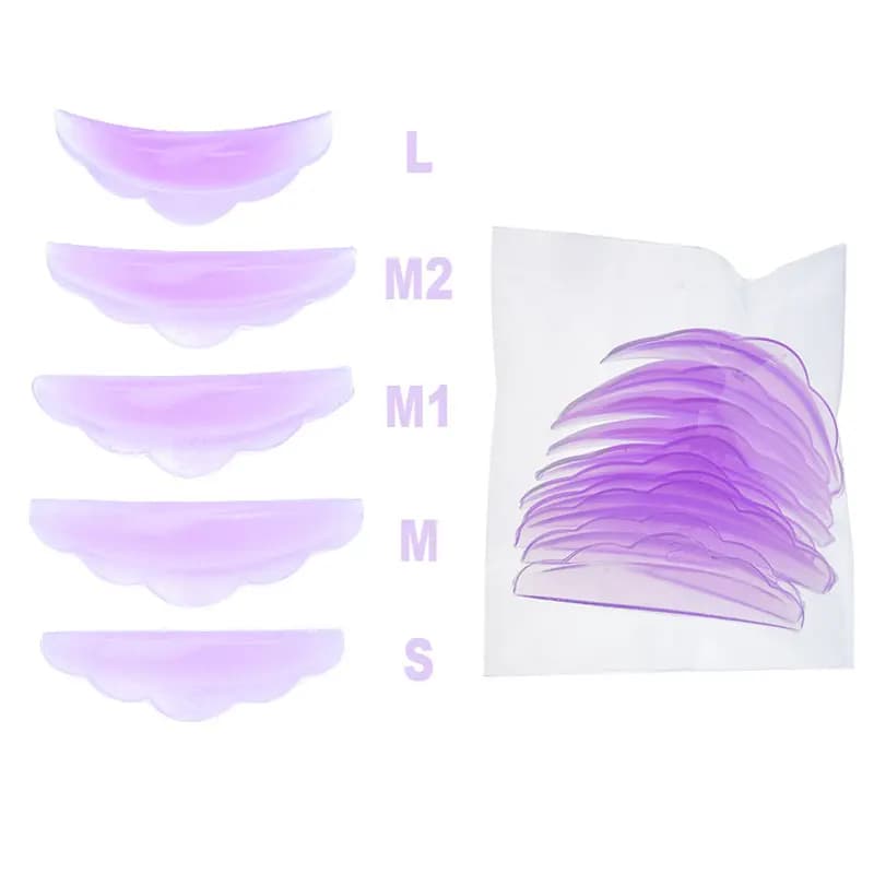 5 paia Kit per sollevamento ciglia in silicone Aste permanenti per ciglia Tampone per laminazione Ciglia 3D Estensione Bigodino Accessori Strumento applicatore