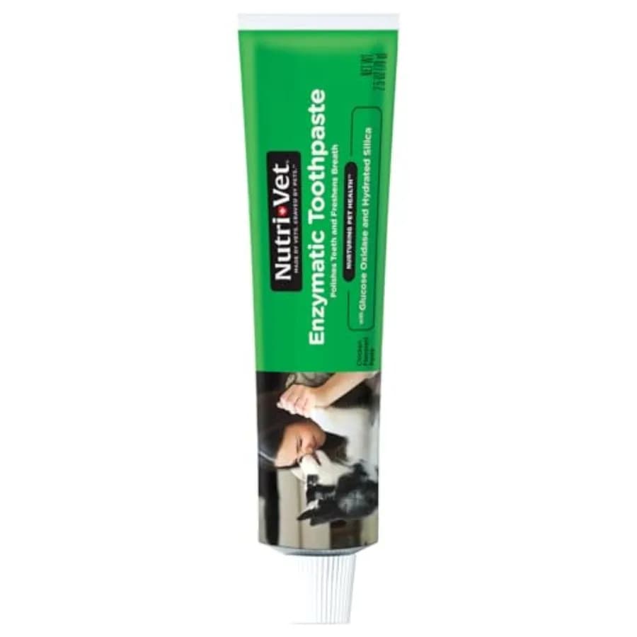 Curated Picks Nutri-Vet Enzymatic Dog Toothpaste, Plaque Remover for Teeth, Dog Breath Freshener, Tooth Whitening, Puppy Essent