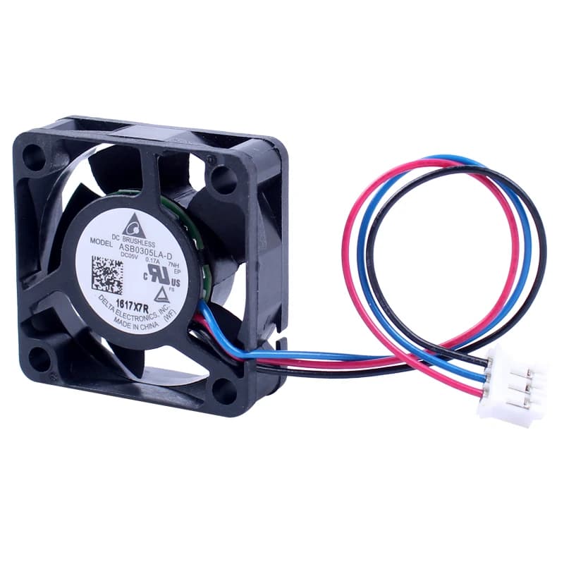 Delta Electronics ASB0305LA-D Ventola di raffreddamento CC 5 V 0,17 A 30 x 30 x 10 mm a 3 fili