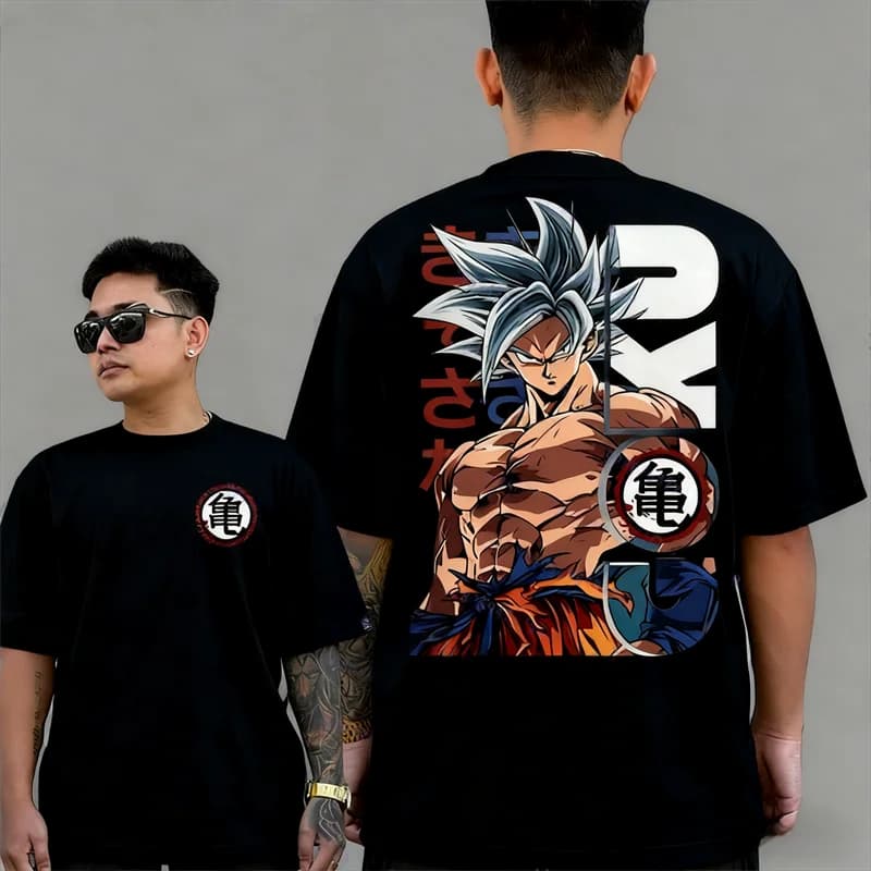 Nuova T-shirt Anime Dragon Ball Goku 2026 per Uomo e Donna, Casual in Cotone, Estiva Sportiva Stile Harajuku