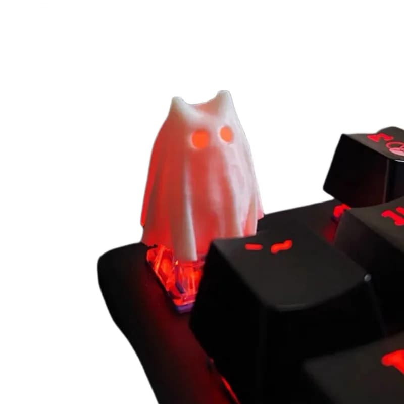 Keycap 3D a forma di fantasma di Halloween per tastiera meccanica ESC, tastiera singola RGB compatibile, accessori per giochi, ornamento da scrivania, regalo