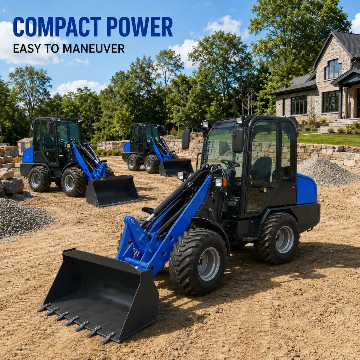 Telescopic Wheel Loader Compact Tele Boom Loader with Front Bucket for Farm Construction