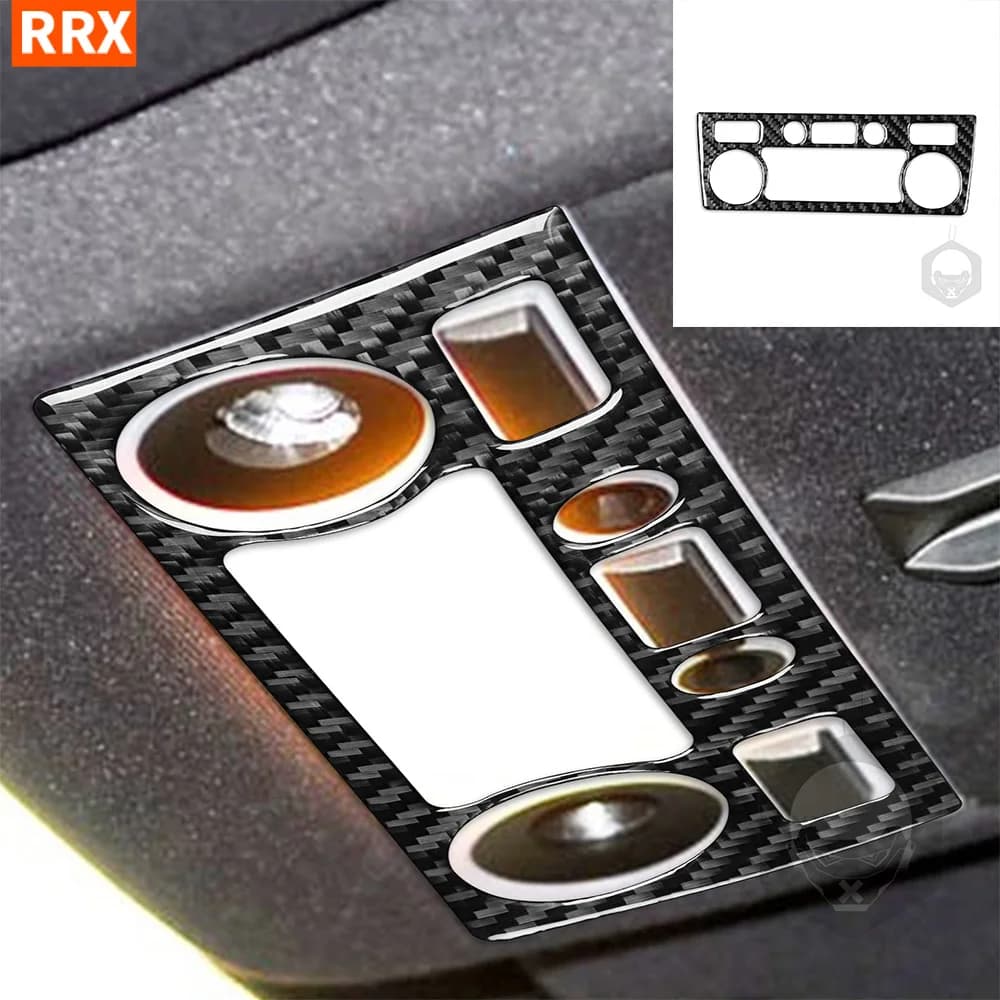 For BMW 5 Series E60 2004 2005 2006 2007 Front Overhead Light Panel Cover Trim Sticker Carbon Fiber Car Interior Accessories