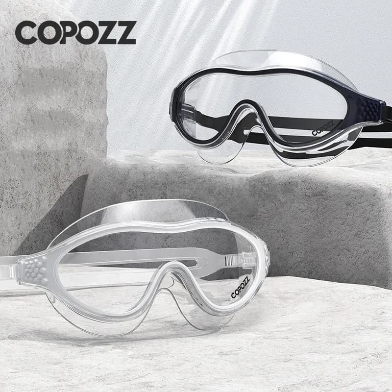 Professional swimming glasses for men and women UV protection Adjustable swimming glasses Silicone pool glasses with large frame