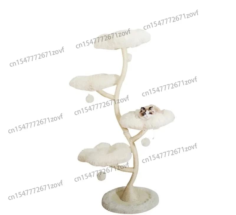 Wrought iron cat tree multi-level | large cat with apartment, habitat and scratch column