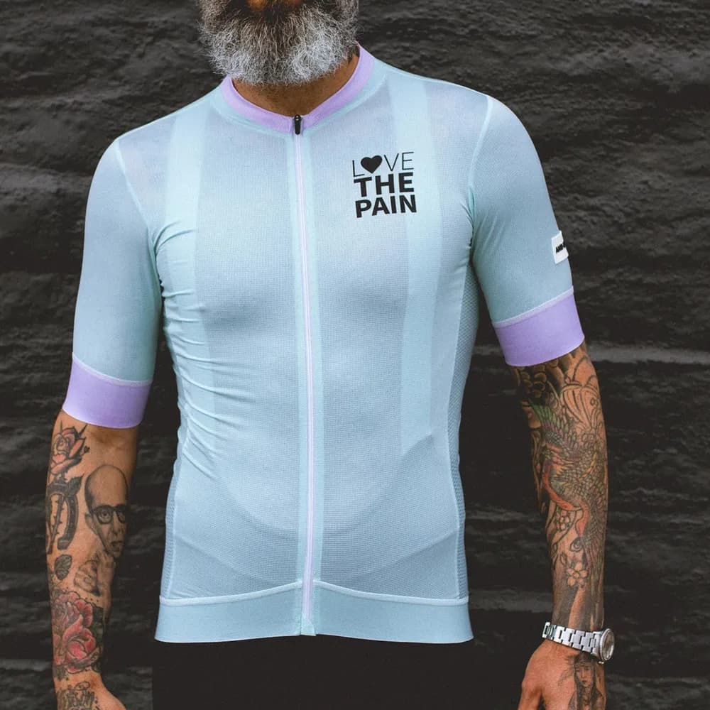 Love The Pain Cycling Shirt Maillot Man Summer Cycling Uniform Cycling Bicycle Clothing Blossoms Shorts with Jersey Cycling
