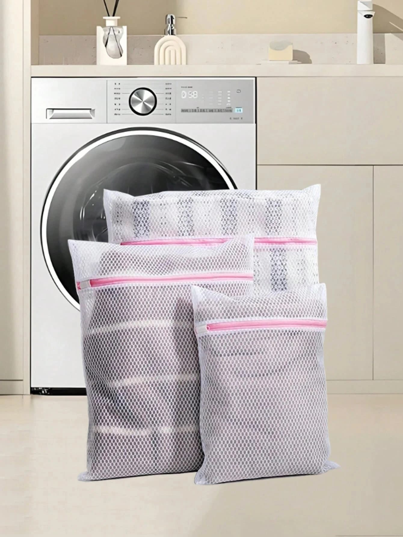 Sacchetti in rete per lavatrice - Sacchetto per lavaggio delicato con cerniera da 1/3 pezzi - Protezioni per indumenti durevoli e anti-groviglio per reggiseni, biancheria intima, calzini e lingerie - Sacchetto per bucato in rete anti-deformazione