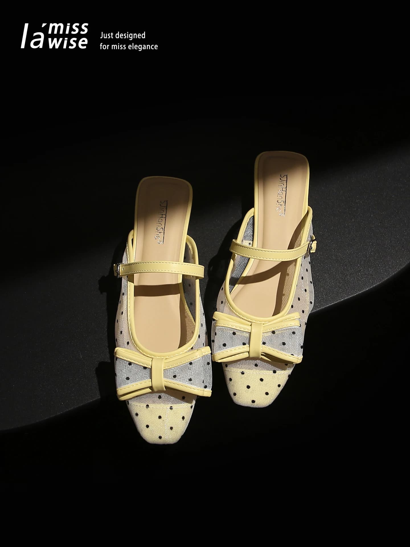 Ciabatte Stile Mary Jane da Donna per Esterni, Zoccoli Slip-On con Nodo in Rete, Casual Estivi 2026, Marca Lamisswise