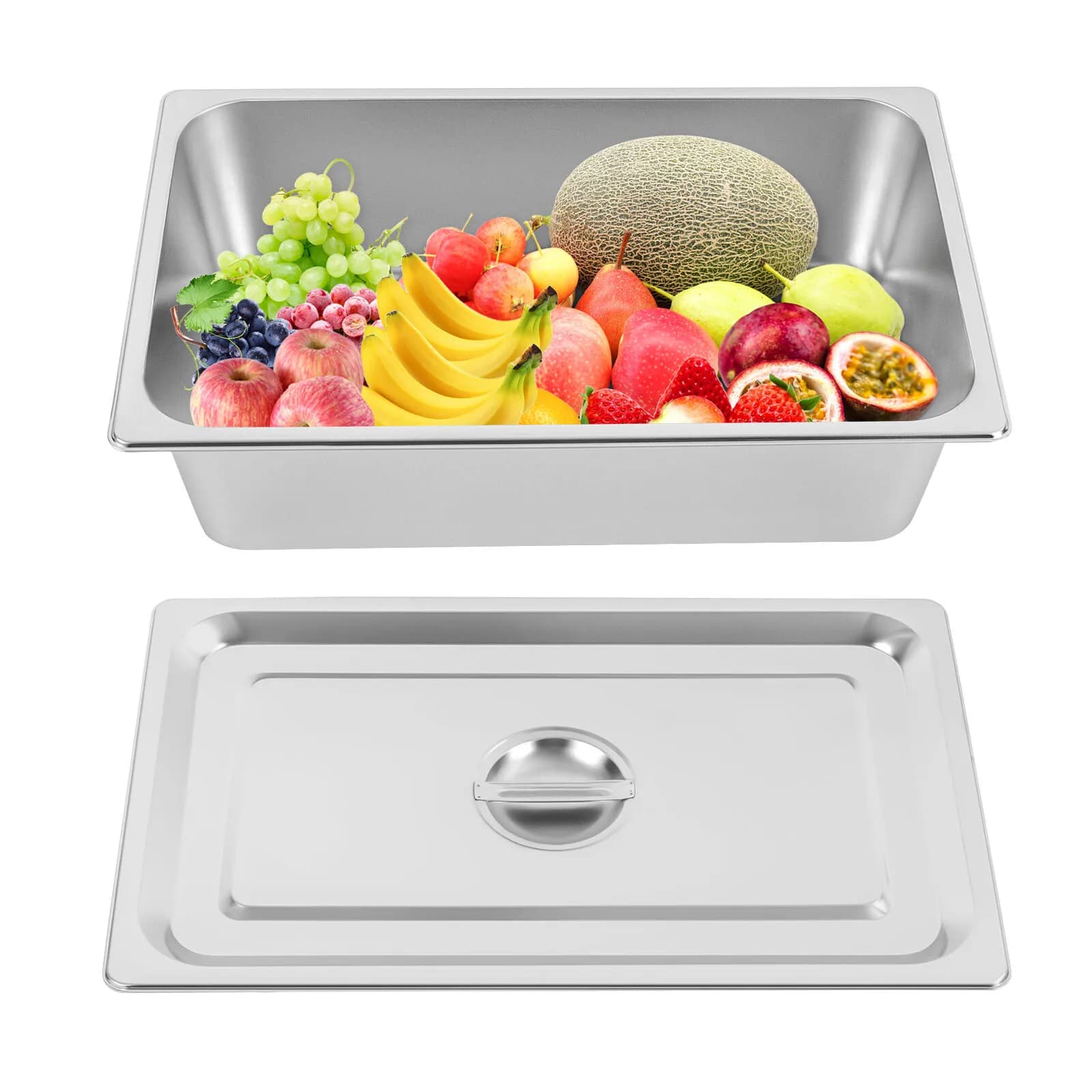Set di 4 Contenitori Riutilizzabili per Alimenti con Coperchi, Altezza 15cm, Piatti per Preparazione Pasti