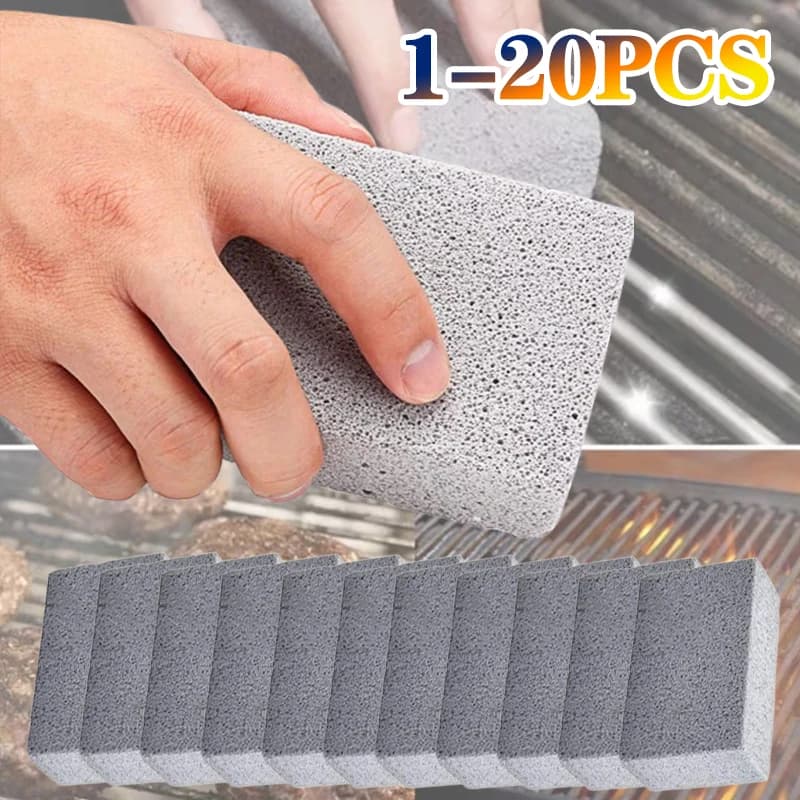1-20PCS BBQ Grill Cleaning Bricks BBQ Heat Resistant Cleaning Brush Pomice Potential Dryer Cleaning Tools Barbecue Tools
