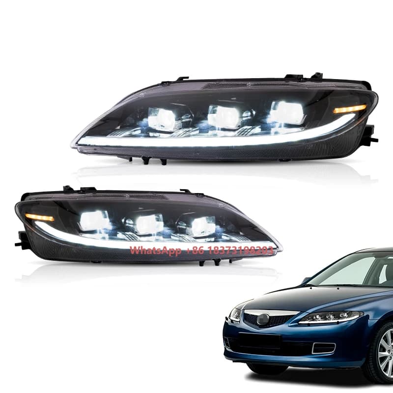 VLAND Factory Wholesale Complete LED Heads Animation DRL Auto Sequenziale Head Light Front Lamp 2003-2015 for Mazda 6