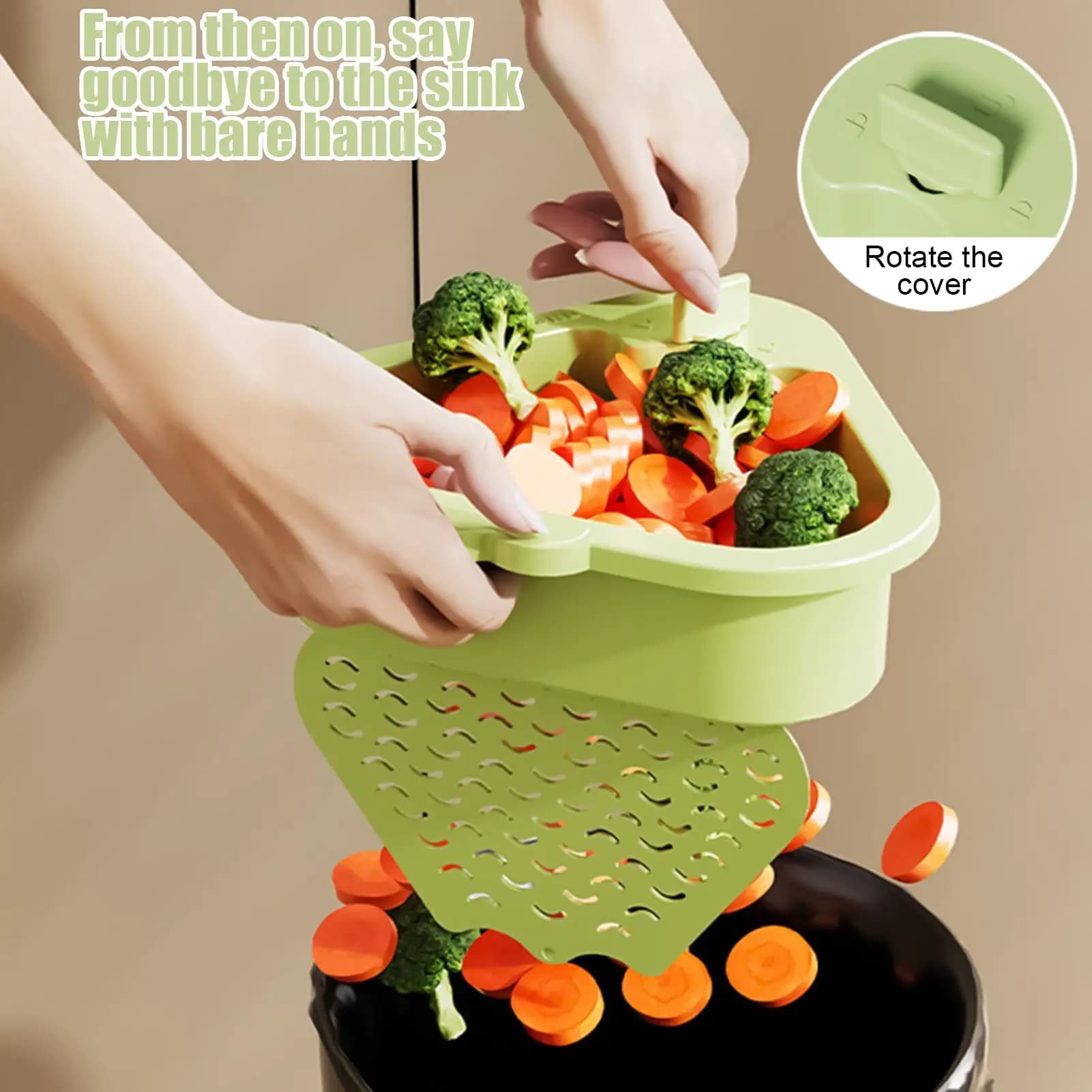 Cestello per lavello Cestello anti-intasamento Lavello per raccolta rifiuti alimentari Cestino Separazione asciutta e bagnata Colino per rifiuti da cucina per ristorante