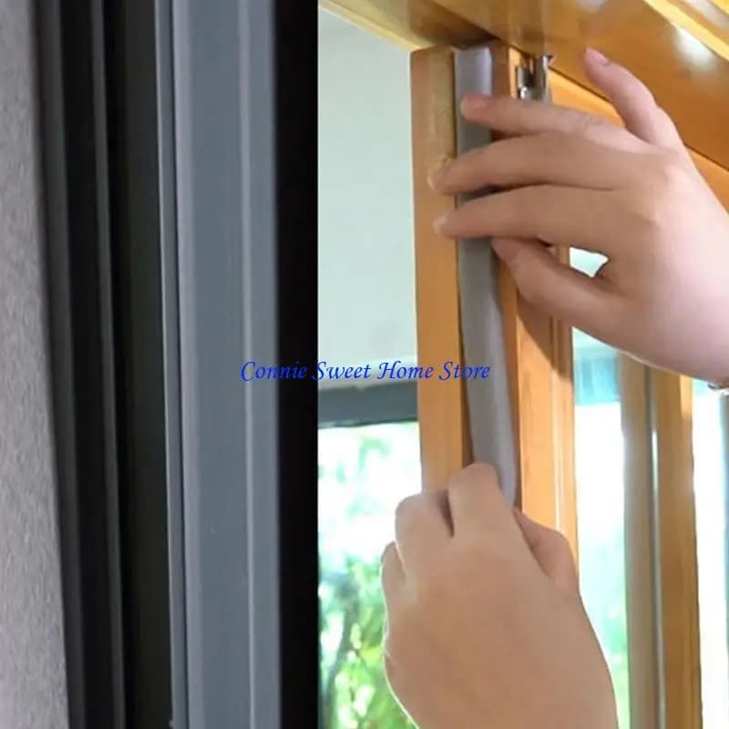 LXAF 4M Sponge Foam Seal Strip Adhesive Anti Collision Soundproof Weather Stripping for Doors for Windows Furniture for Prote