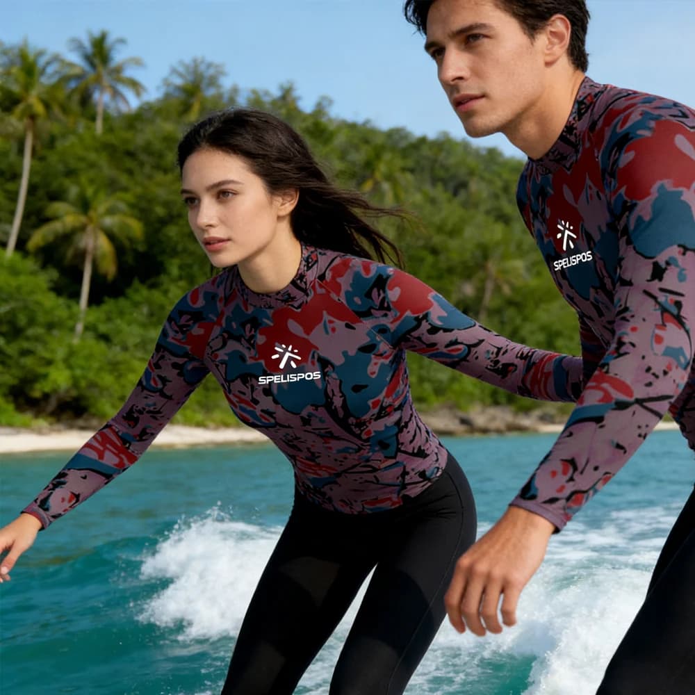 Maglietta a Maniche Lunghe per Surf Uomo e Donna, Leggera, Protezione UPF50+, Abbigliamento Sportivo per Sport Acquatici, Escursioni e Pesca