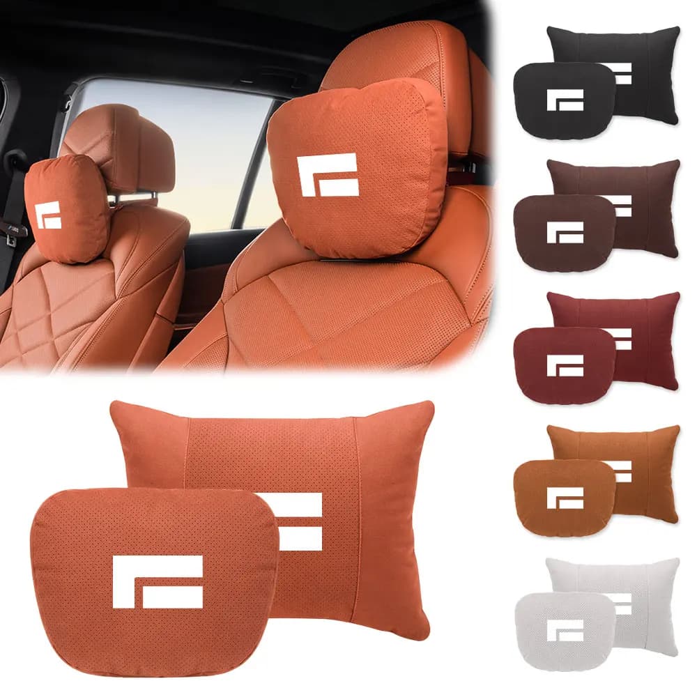 Per BAIC JISHI Polestone 01 Rox 01: Accessori per auto - Cuscino poggiatesta, supporto lombare, cuscino per il collo, cuscino vita traspirante in morbida pelle scamosciata