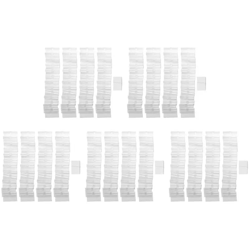AT02-250Pcs Portaetichette in plastica trasparente, clip per etichette da scaffale, portaetichette rimovibile per etichette per contenitori e cestini