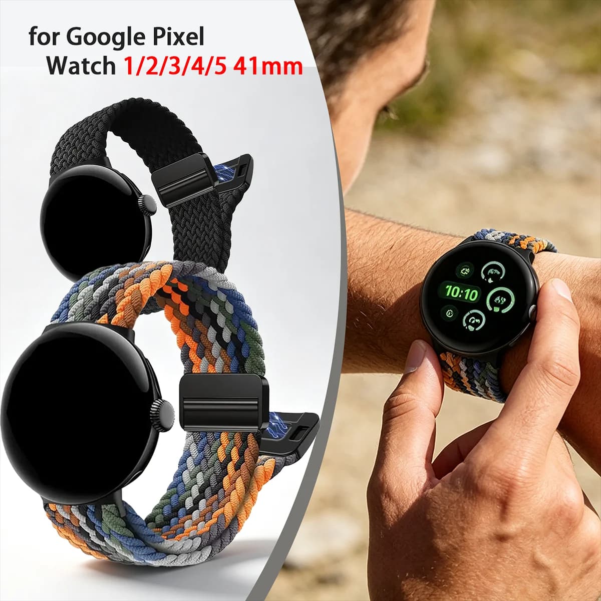 for Google Pixel Watch 5 Strap 41mm Accessories Sport Smartwatch Soft Nylon Bracelet Correa for Pixel 4/3/2/1 41mm Band Unisex