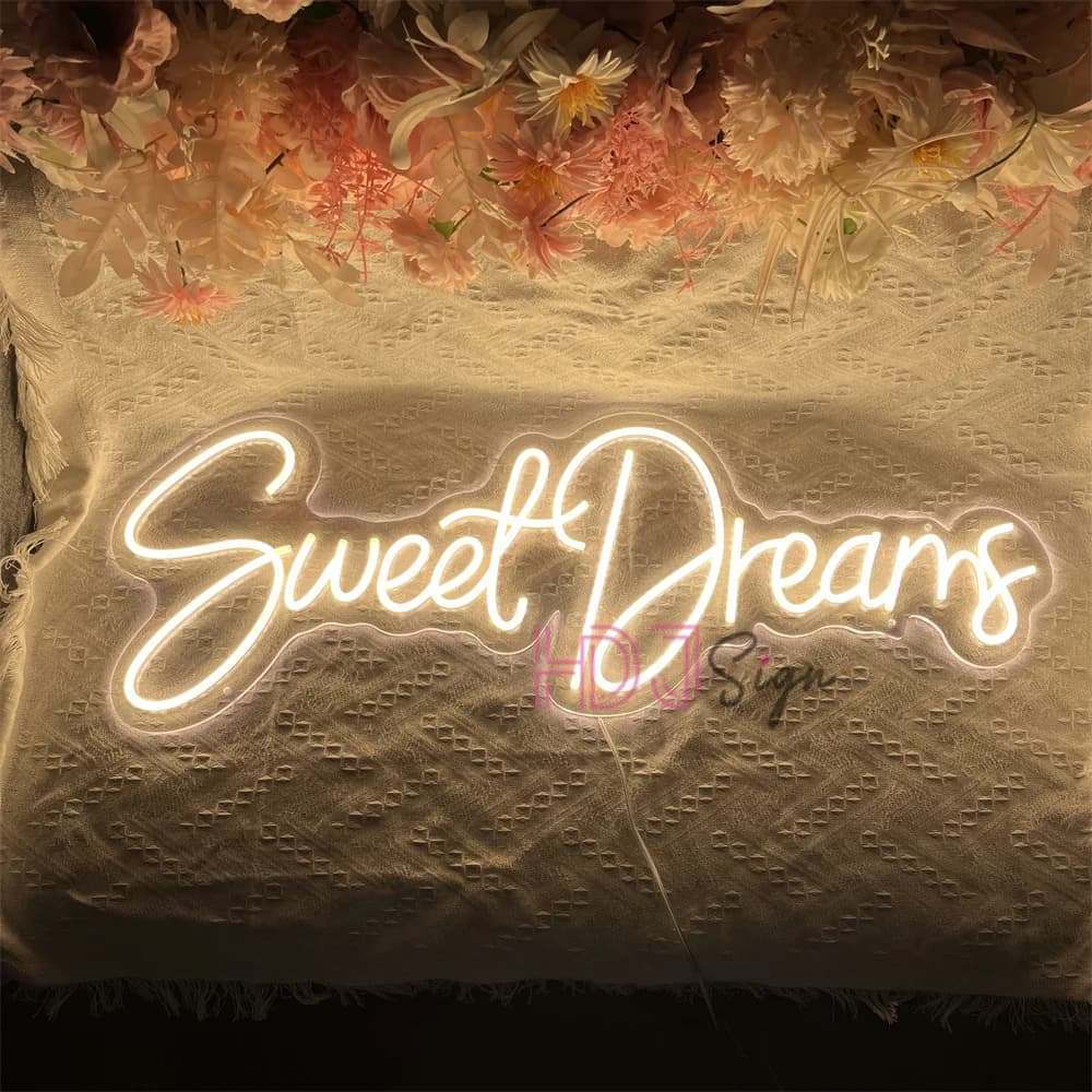 Sweet Dream Neon Led Sign Appeso a parete Home Room Decor Luci al neon a LED USB Decorazione camera da letto Regalo per bambini Compleanno