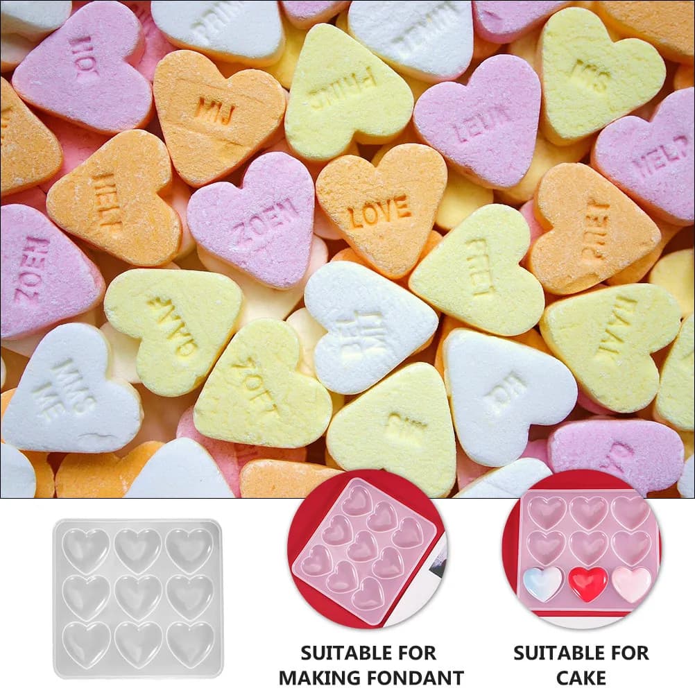 Stampo in Silicone a Forma di Cuore per Resina Epossidica, Decorazioni per Torte, Cioccolato, Sapone, Caramelle, Ghiaccio, Accessori per Artigianato, Ornamenti per San Valentino