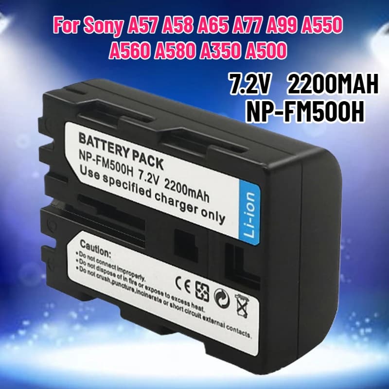NP-FM500H FM500H Battery for Sony Cameras A57 A58 A65 A77 A99 A550 A560 A580 A350 A500 with Full Decode