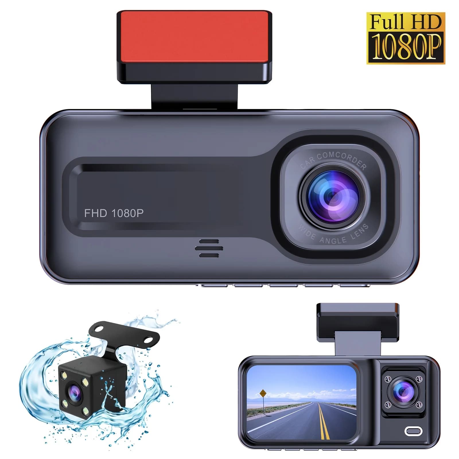 3 Dash Cam front and rear cameras with Carbin Taxi Camera Black Box Car DVR Car Video Recorder