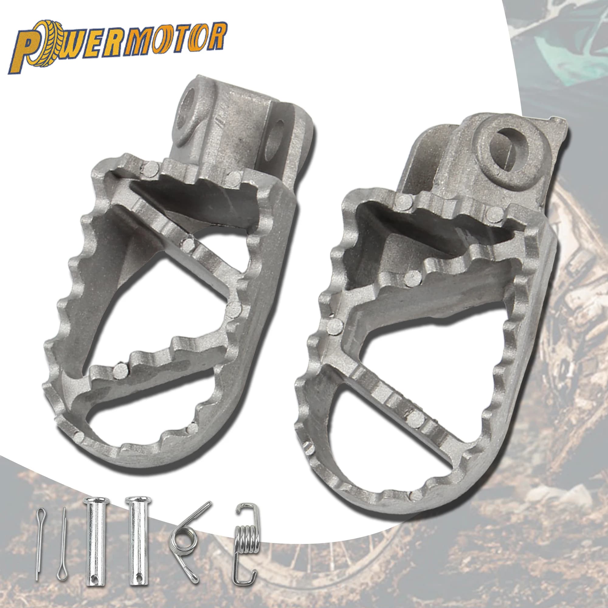 Powermotor Moto Motocross pedane poggiapiedi in alluminio pedane per KTM SX SXF EXC EXCF XC XCF XCW 125-530 Dirt Pit Bike