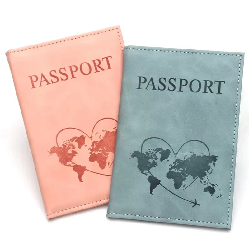 Personalised Passport Cover Name Engraved Women with Names Engraved Passport Holder for Couples