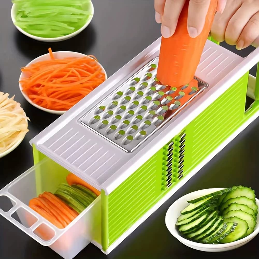 Tritatutto e affettatrice per verdure multifunzionale 5 in 1 ABS durevole perfetto per cucinare all'aperto Affettatrice per verdure Utensili da cucina
