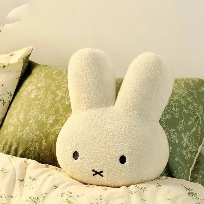 Kawaii Miffy Plush Pillow Cute Sweet Doll Toy Creative Room Decoration Cartoon Ornament Birthday Christmas Gift