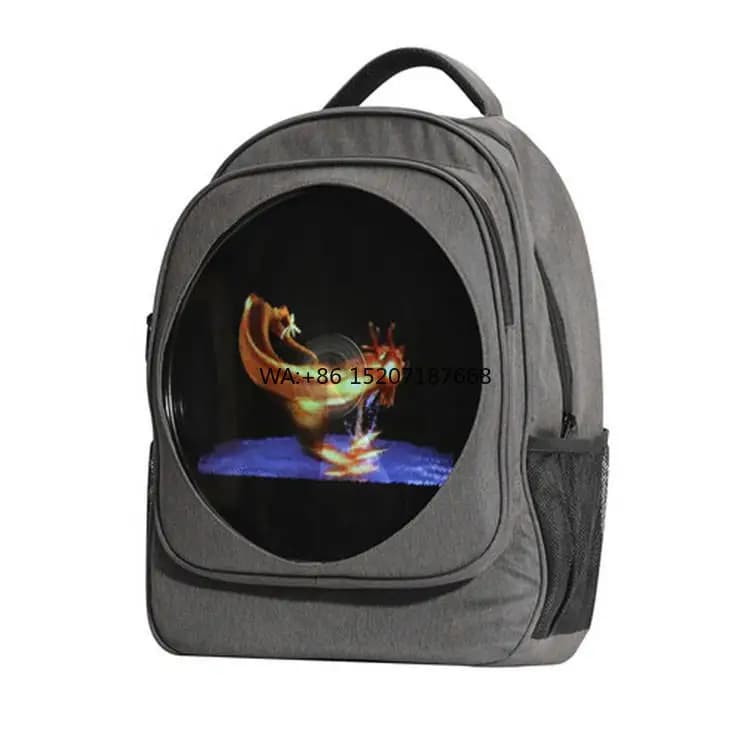 Zaino di moda Ventola ologramma 3D Proiettore olografico LED Display macchina pubblicitaria con scheda di memoria 16G Ventola ologramma 3D Wifi