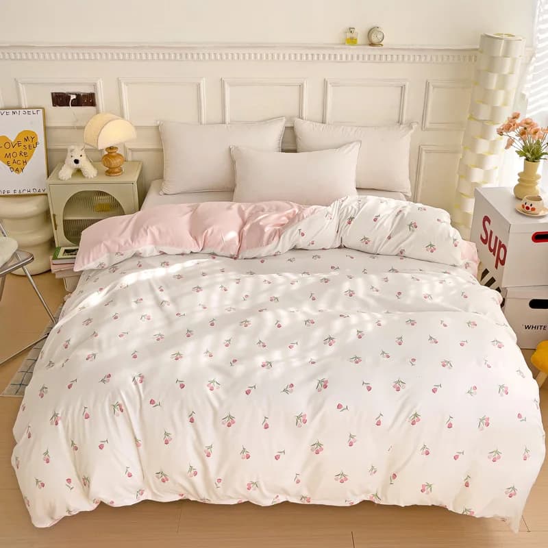 Set of 3 Pieces in Double-layered Yarn Maid and Washed, Includes a Pair of Loyalty