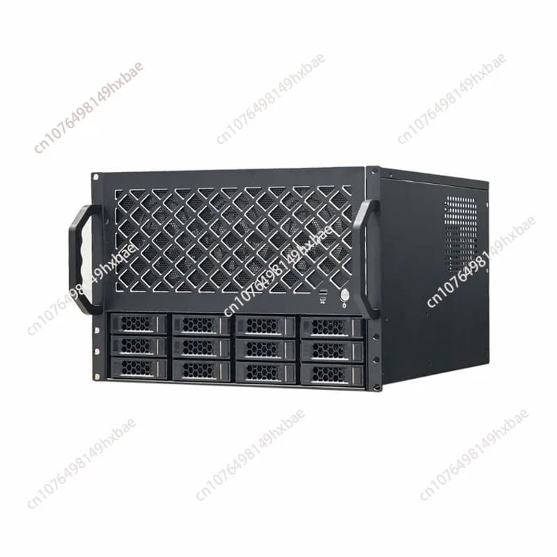 Il server di archiviazione montato su rack con telaio NAS a 12 dischi supporta la scheda principale ATX raffreddata ad acqua a 360 gradi Slot per schede ATX power a tutta altezza