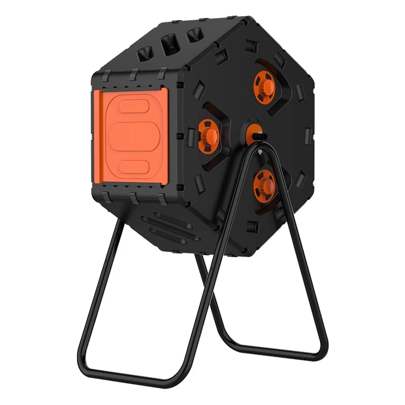 New Arrival 85L Outdoor Tumbling Compost Bin Single Chamber Composting Tumbler