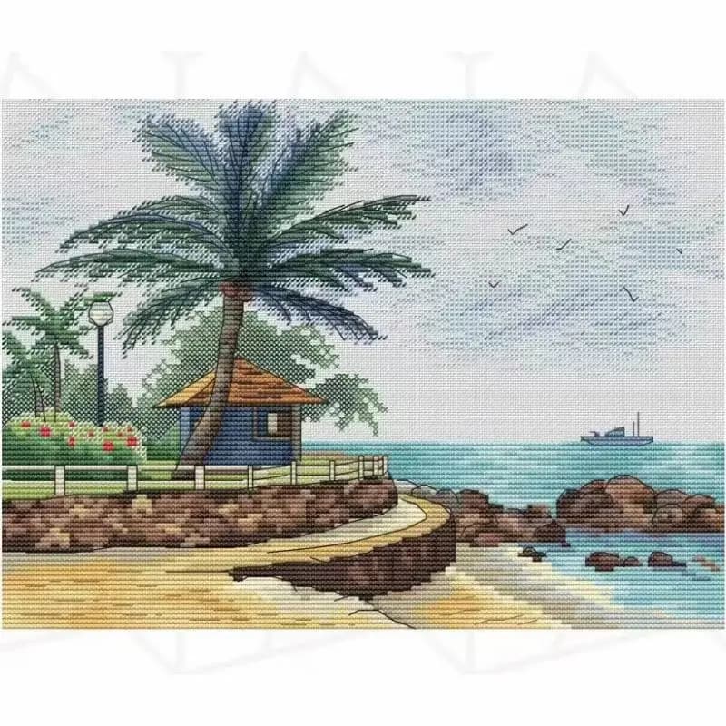 16061A Cross Stitch ONLY FLOSS NO FABRIC NOT Cross-stitch Kit Embroidery Needlework WITHOUT Fabric Homfun Painting Crossing