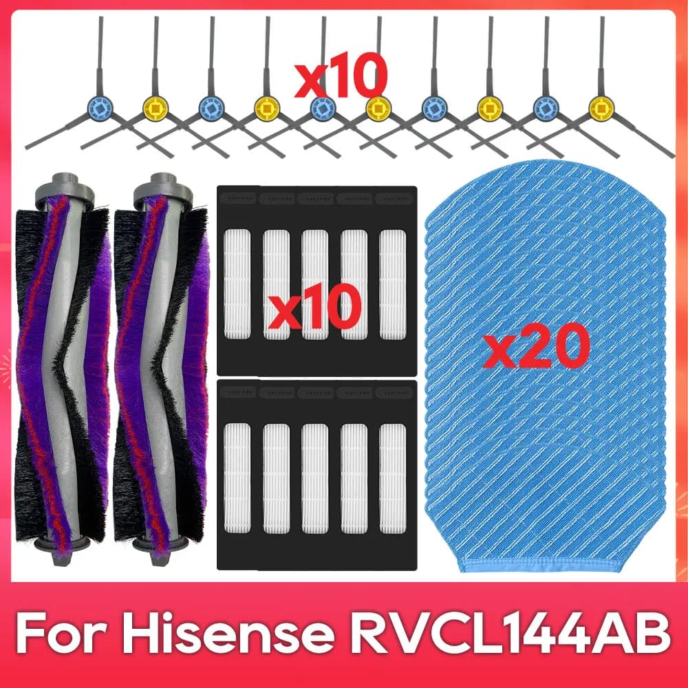 Misura per Hisense RVCL144AB Accessori di ricambio Kit aspirapolvere robot con filtro per spazzola laterale principale