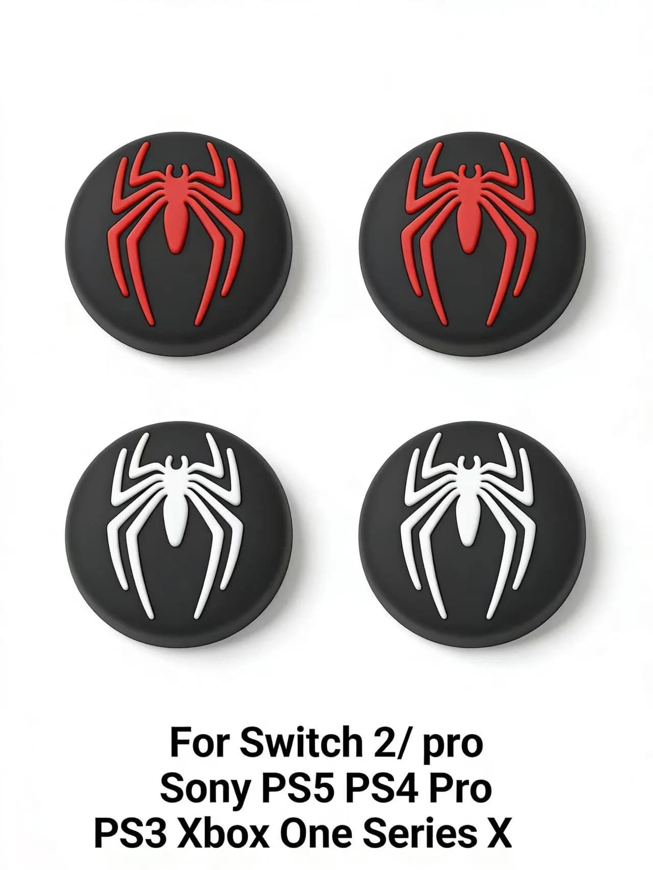 4 Pezzi Copri-Joystick in Silicone, Protezione per Thumb Stick, Compatibile con Switch 2 NS 2 Pro, Controller di Gioco PS5 4