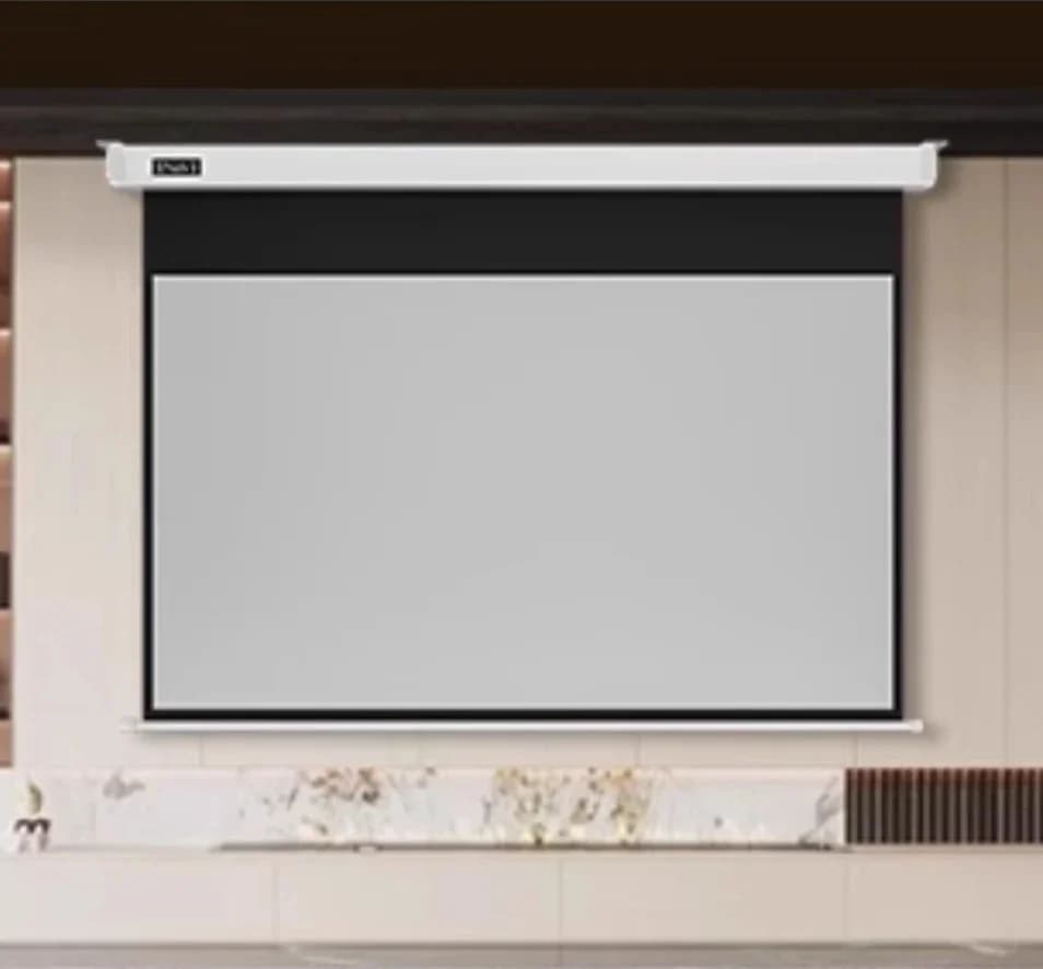 Tenda elettrica anti-luce per uso domestico, schermo per proiettore con telecomando e sollevamento integrato