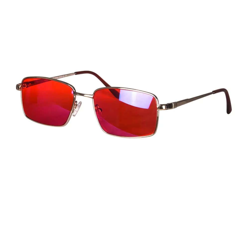 Luce rossa Melatonina Sonno Donna Occhiali in metallo Rosso Migliore sonno Occhiali Uomo Notte Occhiali di protezione dalla luce blu 140 mm di larghezza