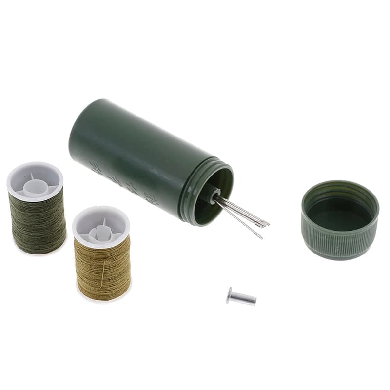 1Pc mini kit da cucito da viaggio custodia cilindrica con fili aghi scatola da cucito artigianale