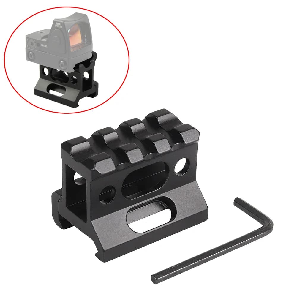 Per la ottica della torcia elettrica Montato al laser HuntingRed Dot Scope Riser Rail Mount Staffa leggera da 1 pollice di altezza per la caccia per Fla